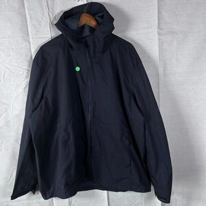 Mercer+Mettle‎ Mens 3XL Black Hooded Rain Jacket Microsoft Logo Full Zip MM700